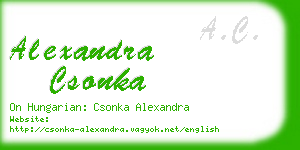 alexandra csonka business card